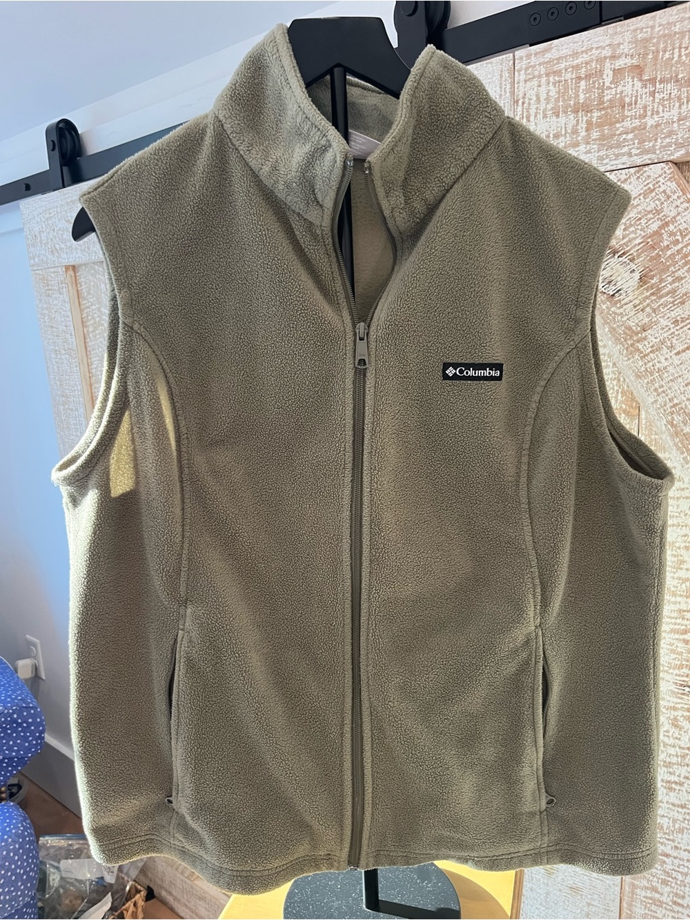 Columbia Women’s Olive Green Fleece Vest Full Zip  Size XXL